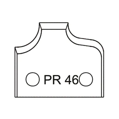 Нож Dena профилен за универсална фрезова глава 40х4 мм, PR46