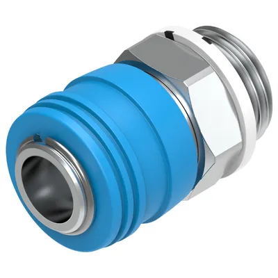 Съединител пневматичен Festo бърза връзка - резба 1/2", KD4-1/2-A