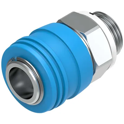 Съединител пневматичен Festo бърза връзка - резба 3/8", KD4-3/8-A