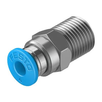 Съединител пневматичен Festo Push In шлаух - резба 1/8", шлаух 4 мм, QS-1/8-4