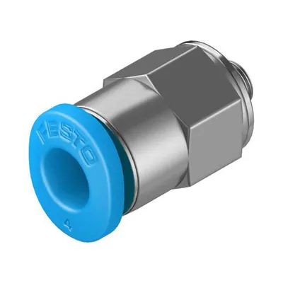 Съединител пневматичен Festo Push In шлаух - резба мини М3, шлаух 4 мм, QSM-M3-4