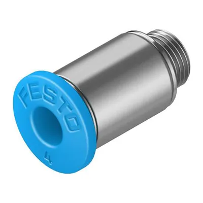 Съединител пневматичен Festo Push In шлаух - резба мини М5, шлаух 4 мм, QSM-M5-4-I
