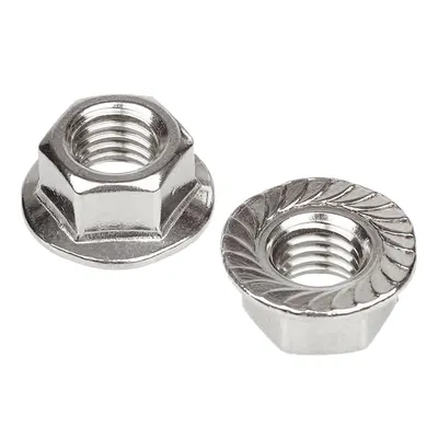 Гайка фланшова Inox Mare неръждаема  A2, M6, 1 мм, 6 мм, 7.0, 1000 бр./опак., DIN 6923