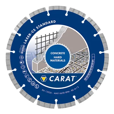 Диск диамантен Carat за сухо рязане на армиран бетон и скални материали 125 мм, 22.23 мм, CS