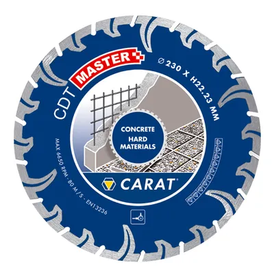 Диск диамантен за сухо рязане Carat на армиран бетон и скални материали 125 мм, 22.23 мм, CDTM