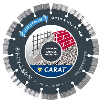 Диск диамантен за сухо рязане Carat универсален 150 мм, 22.23 мм, CEB