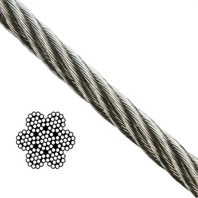 Въже стоманено QD Rigging China неръждаемо ф 3 мм, 7x19, 110 кг