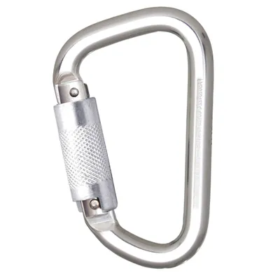 Карабинер Kratos Safety D-образен алуминиев с винт  21 мм, 23 kN, 67.5х110 мм, FA5020122