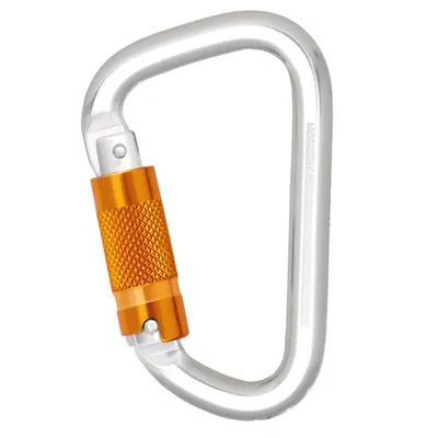 Карабинер Kratos Safety D-образен алуминиев с винт  22 мм, 40 kN, 67х111 мм, FA5030222