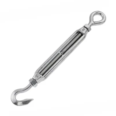 Обтегач за въжета Inox Mare неръждаем ухо-кука, M5x90x145 мм, 40 кг
