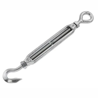 Обтегач за въжета Inox Mare неръждаем ухо-кука, M6x110x230 мм, 80 кг