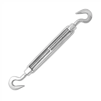 Обтегач за въжета QD Rigging China  кука-кука, 930 кг, M12x260x400 мм, DIN 1480