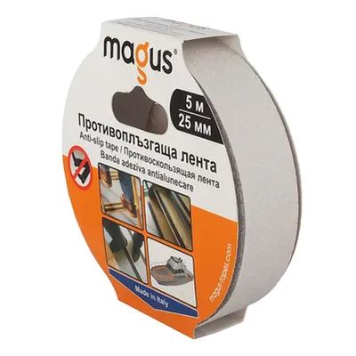 Противоплъзгаща лента Magus 25 мм, 5 м, прозрачна