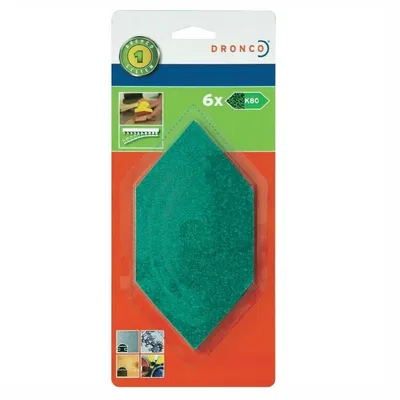 Шкурка върху гъба за ръчно шлайфане Dronco  150x75 мм, P80