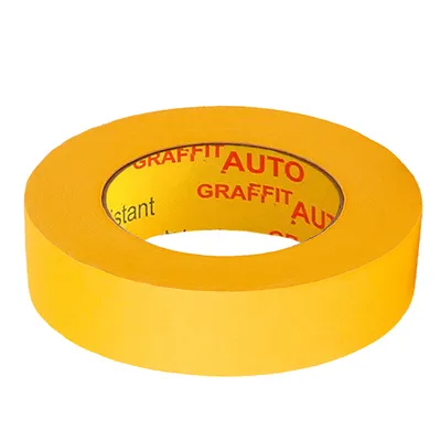 Маскиращо тиксо Atlas tapes термоустойчиво 25 мм, 45 м, жълто, Graffit Auto Professional 9202 WR