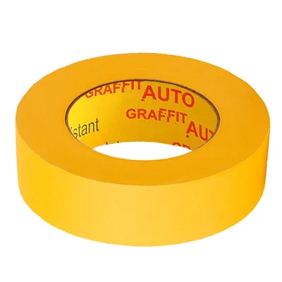 Маскиращо тиксо Atlas tapes термоустойчиво 30 мм, 45 м, жълто, Graffit Auto Professional 9202 WR