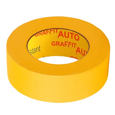 Маскиращо тиксо Atlas tapes термоустойчиво 36 мм, 45 м, жълто, Graffit Auto Professional 9202 WR