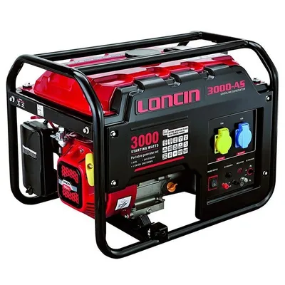 Бензинов генератор за ток Loncin монофазен   2500 W, 5.5 к.с., 230 V, LC 3000-A
