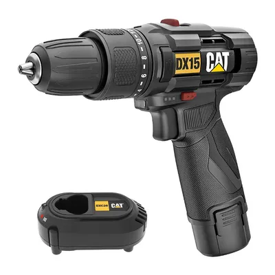 Акумулаторен винтоверт Caterpillar ударен  с 1 батерия и зарядно, 12 V, 2 Ah, 30 Nm, 10 мм, DX15