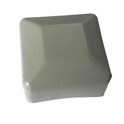Капачка тапа за ограден кол PVC, 50x50 мм, квадратна, сива