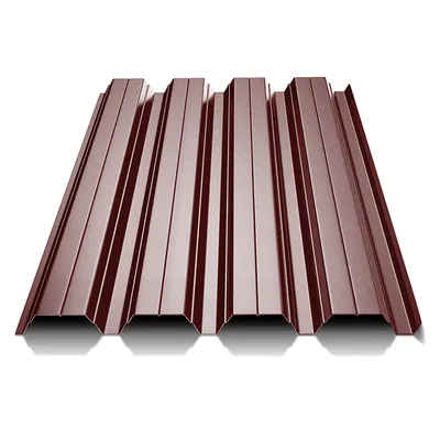 Ламарина студено валцована BalkanSteel с PVC покритие профилна H35 на лист 0.5 x 12 000 x 950 мм, кафяв, RAL 8017