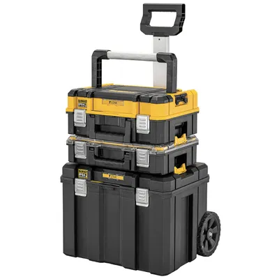 Куфар за инструменти пластмасов на колела комплект DeWALT, 708x512x333 мм, 50 кг, черен