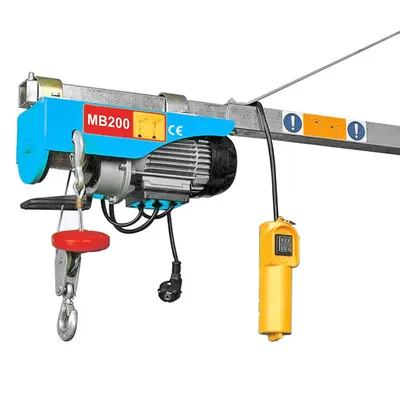 Телфер електрически Hu-Lift Equipment със стоманено въже 0.1/0.2 т, 500 W, MB200