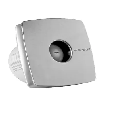 Вентилатор за баня Cata за стенен монтаж с автоматична клапа  15 W, 98 м3/ч, 150х150х120.5 мм, инокс, X-MART INOX 10