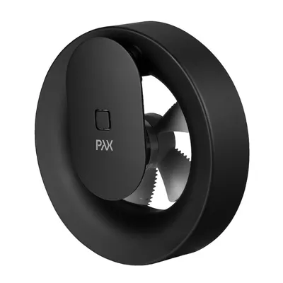 Вентилатор за баня Pax за стенен монтаж кръгъл  4 W, 110 м3/ч, черен, Norte