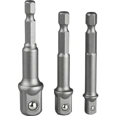 Адаптор преход за вложки HiKOKI - Hitachi  3 бр., шестостен - квадрат, 1/4" х 3/8" х 1/2"