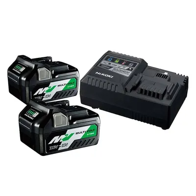 Акумулаторна батерия HiKOKI - Hitachi Li-Ion със зарядно у-во 36/18 V, 4/8 Ah, 2 бр., UC18YSL3-WFZ