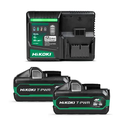 Акумулаторна батерия HiKOKI - Hitachi Li-Ion със зарядно у-во 36/18 V, 4/8 Ah, 2 бр., UC36YSL2WAZ