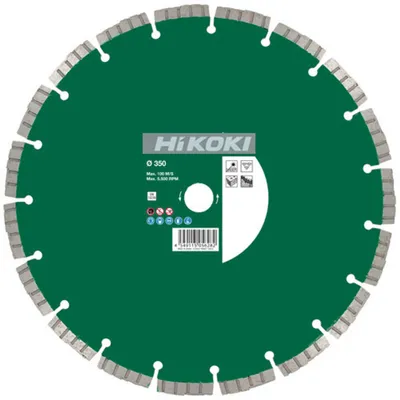 Диск диамантен за мокро рязане HiKOKI - Hitachi на бетон, тухли и керемиди  350 мм, 25.4 мм