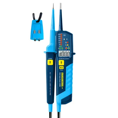 Двуполюсен тестер за напрежение и непрекъснатост Pancontrol AC/DC, 0.1-1000 V, 0.1-1500 V, 500 kΩ, 1-1999 Ω, PAN SolarCheck 1500V