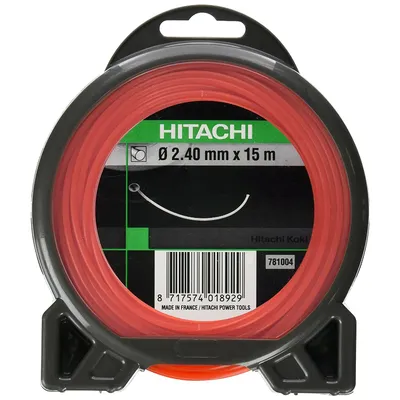 Корда HiKOKI - Hitachi за моторна коса кръгла 2.4 мм, 15 м, оранжева