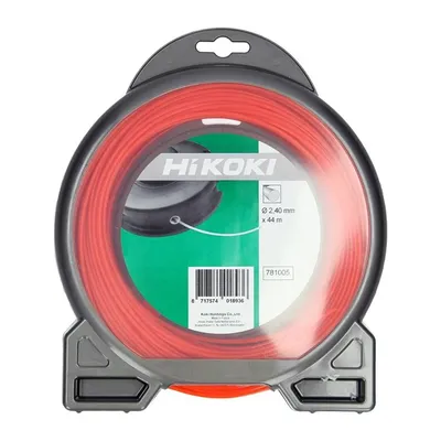 Корда HiKOKI - Hitachi за моторна коса кръгла 2.4 мм, 44 м, оранжева
