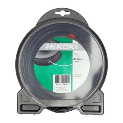 Корда HiKOKI - Hitachi за моторна коса кръгла 3.3 мм, 23 м, черна