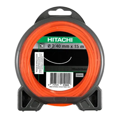 Корда HiKOKI - Hitachi за моторна коса квадратна 2.4 мм, 15 м, оранжева