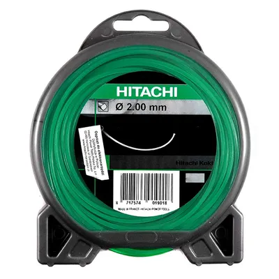 Корда HiKOKI - Hitachi за моторна коса квадратна 2 мм, 50 м, зелена