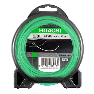 Корда HiKOKI - Hitachi за моторна коса усукана безшумна 2 мм, 15 м, зелена