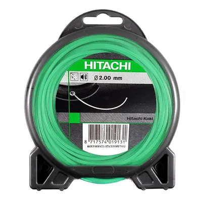Корда HiKOKI - Hitachi за моторна коса усукана безшумна 2 мм, 63 м, зелена