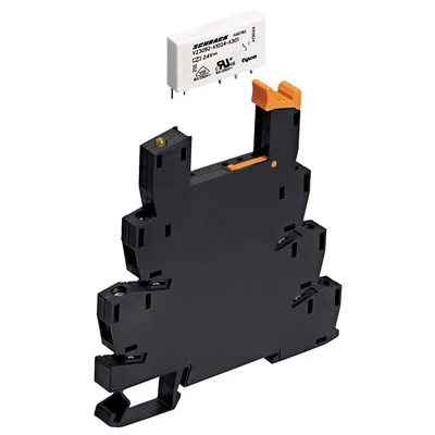 Реле Schrack Technik миниатюрно с цокъл 1 С/О, 6 A, 24 V, DC, SNR