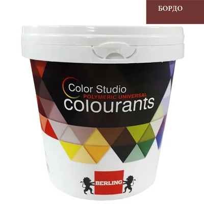 Боя пигментна Berling пастообразна за оцветяване 1 л, бордо, RAL 93425, Color Studio HS