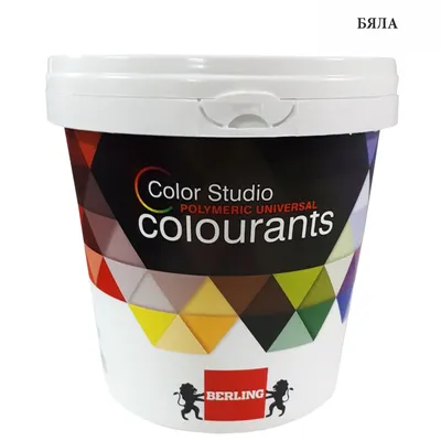 Боя пигментна Berling пастообразна за оцветяване 1 л, бяла, RAL 93333, Color Studio XT