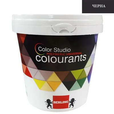 Боя пигментна Berling пастообразна за оцветяване 1 л, черна, RAL 97454, Color Studio TT