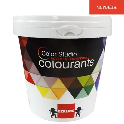 Боя пигментна Berling пастообразна за оцветяване 1 л, червена, RAL 97430, Color Studio PT