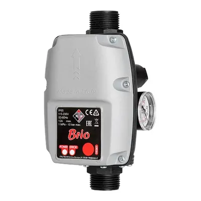Електронен пресостат за помпа Italtecnica с ръчен рестарт  1500 W, 10 bar, 100-350 kPa, 1", Brio