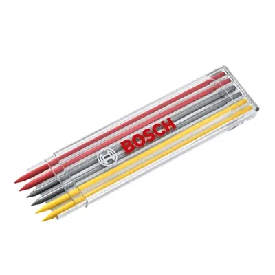 Графит за моливи Bosch комплект  6 бр., 120 мм, 2 сиви, 2 червени, 2 жълти