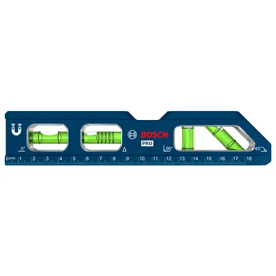 Нивелир алуминиев отливка Bosch с магнитна основа  200 мм, 0.5 мм/м, Torpedo Level