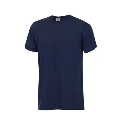 Работна тениска B&C Collection с къс ръкав тъмносиня, размер XL, памук, #E150